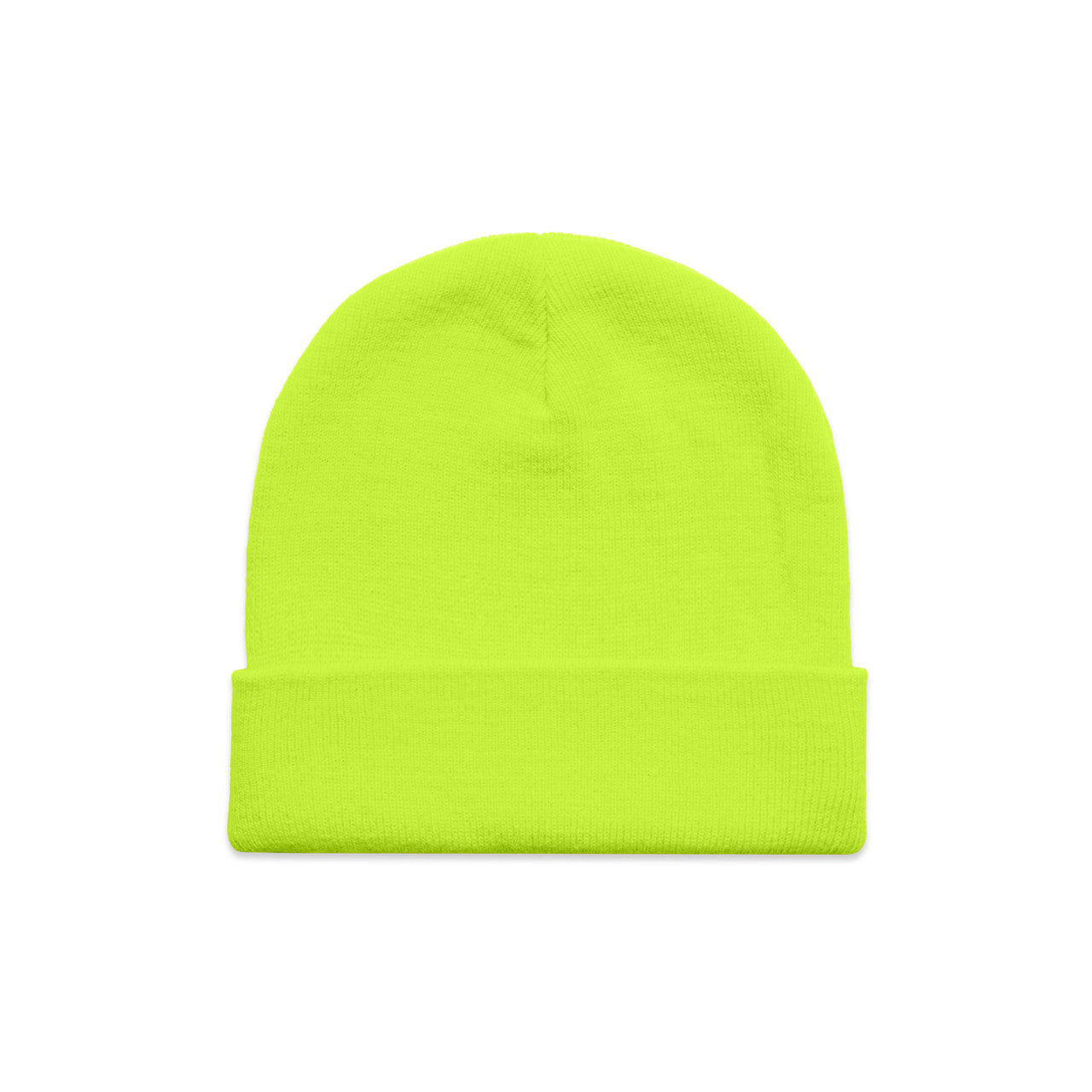 1107F Cuff Safety Beanie in Safety Yellow