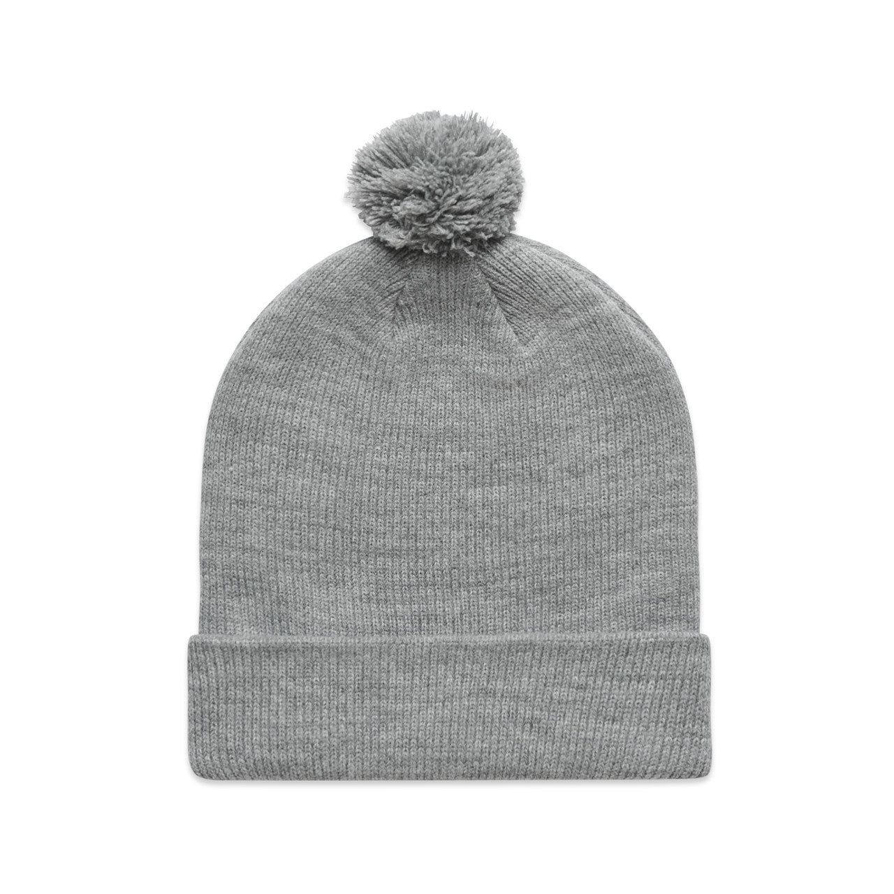 1124 Pom Pom Beanie in Grey Marle