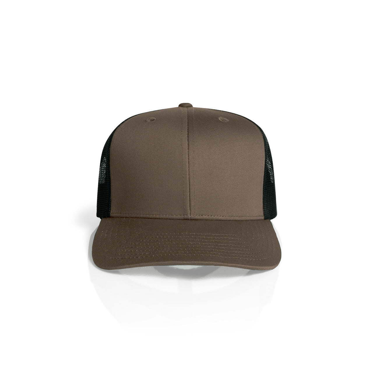 1191 Mesh Contrast Trucker Cap in Walnut/Black