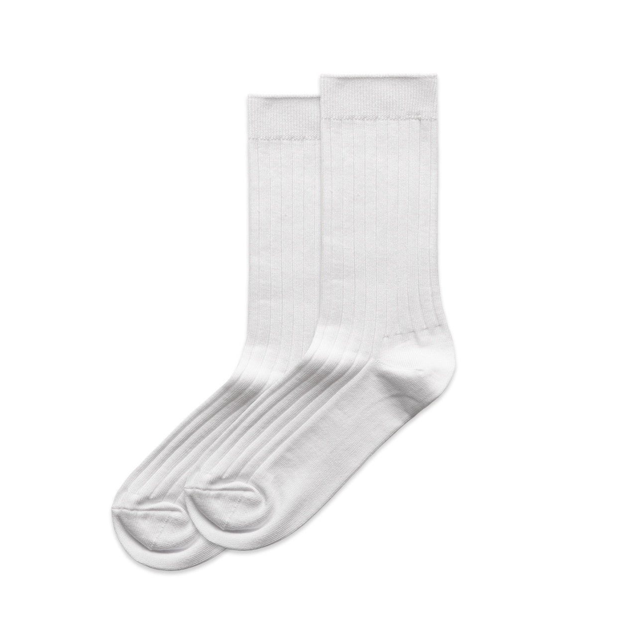 1203 Wos Rib Socks (2Pk) in White