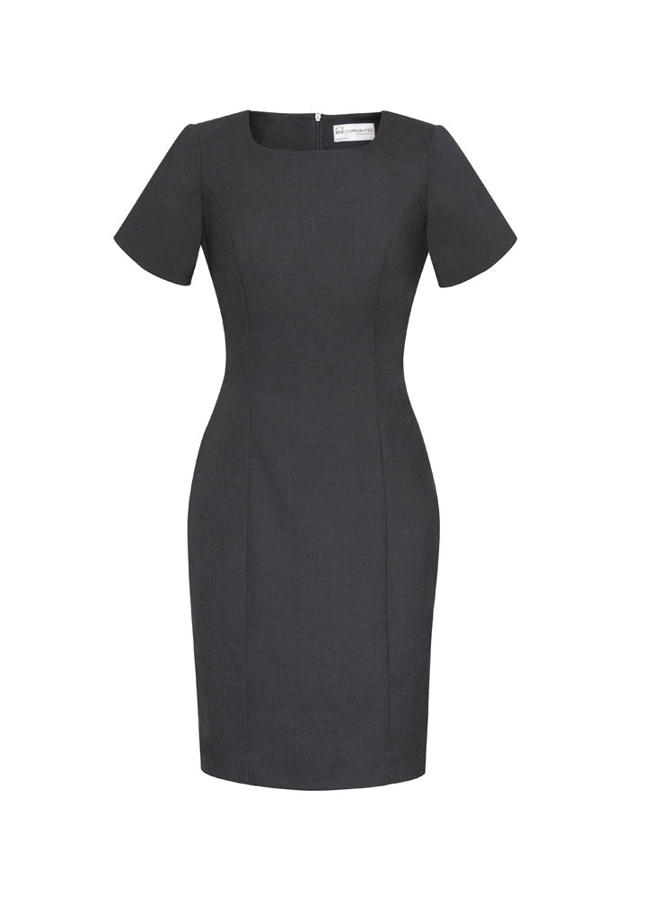 Womens Comfort Wool Stretch Short Sleeve Shift Dress 34012