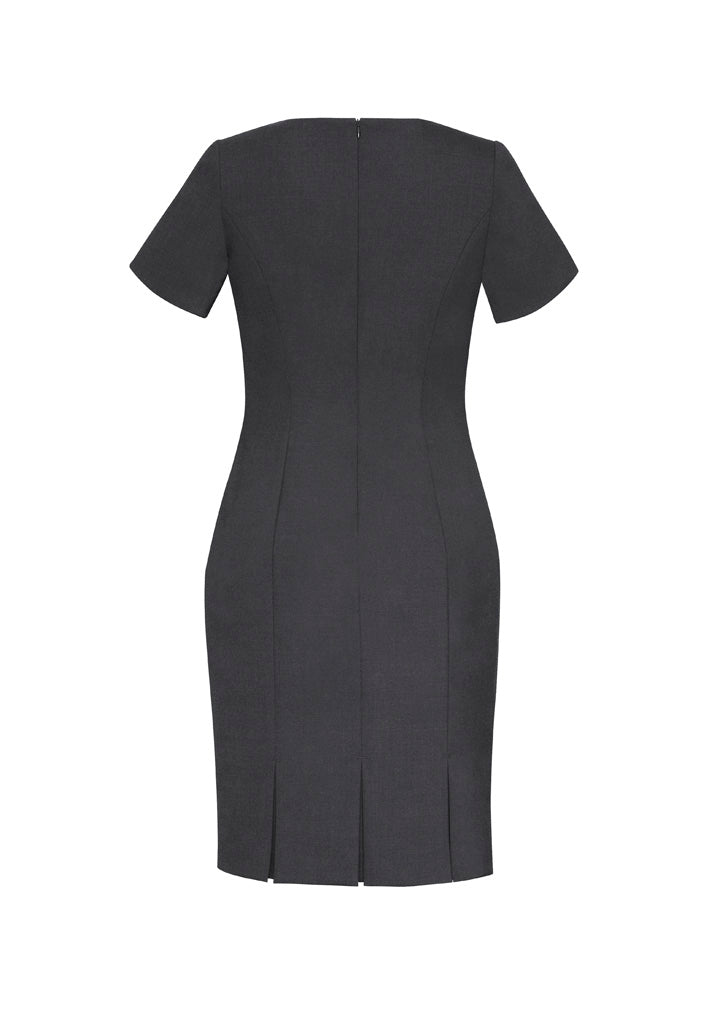 Womens Comfort Wool Stretch Short Sleeve Shift Dress 34012
