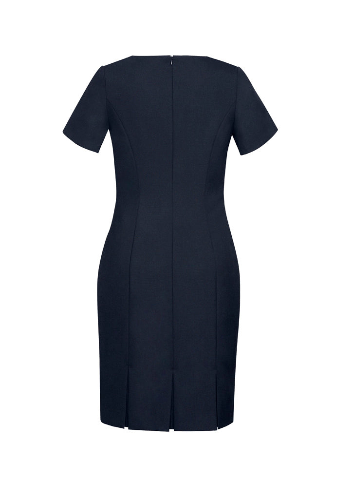 Womens Comfort Wool Stretch Short Sleeve Shift Dress 34012