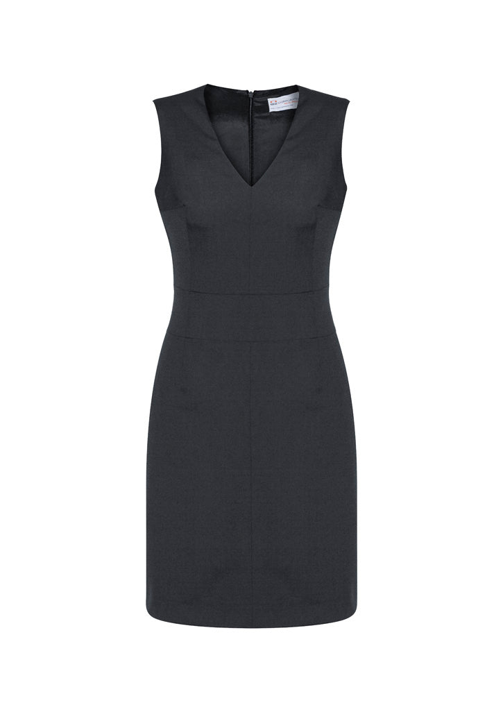 Womens Comfort Wool Stretch Sleeveless V-Neck Dress 34021