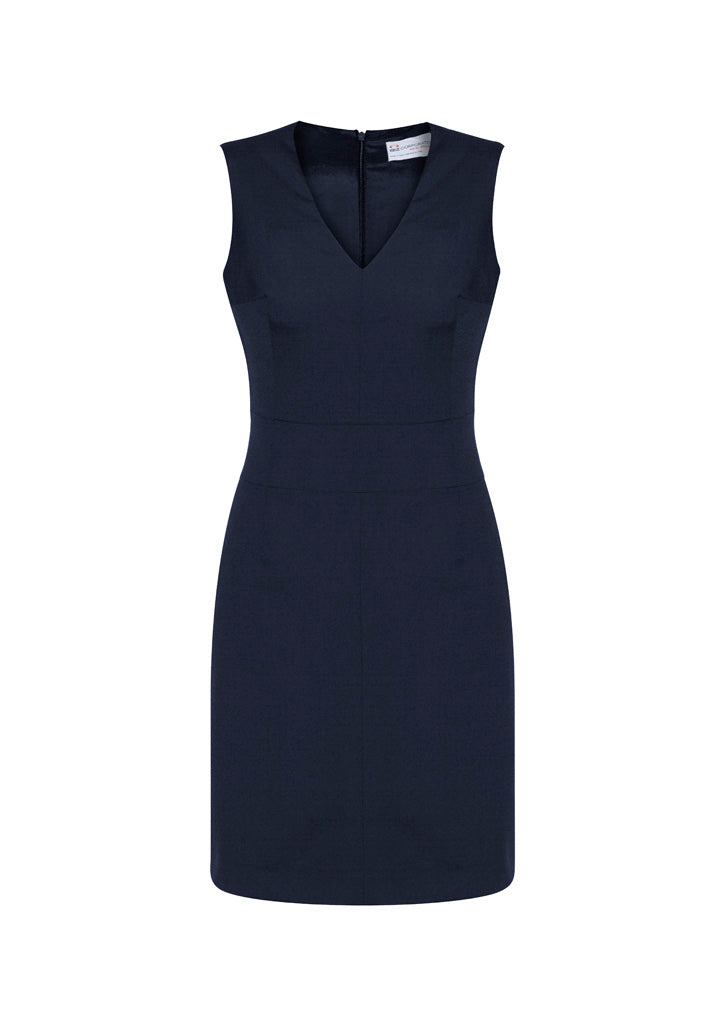 Womens Comfort Wool Stretch Sleeveless V-Neck Dress 34021