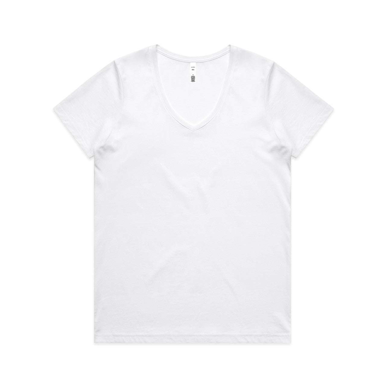 4023 Wos Maple V Neck Tee in White