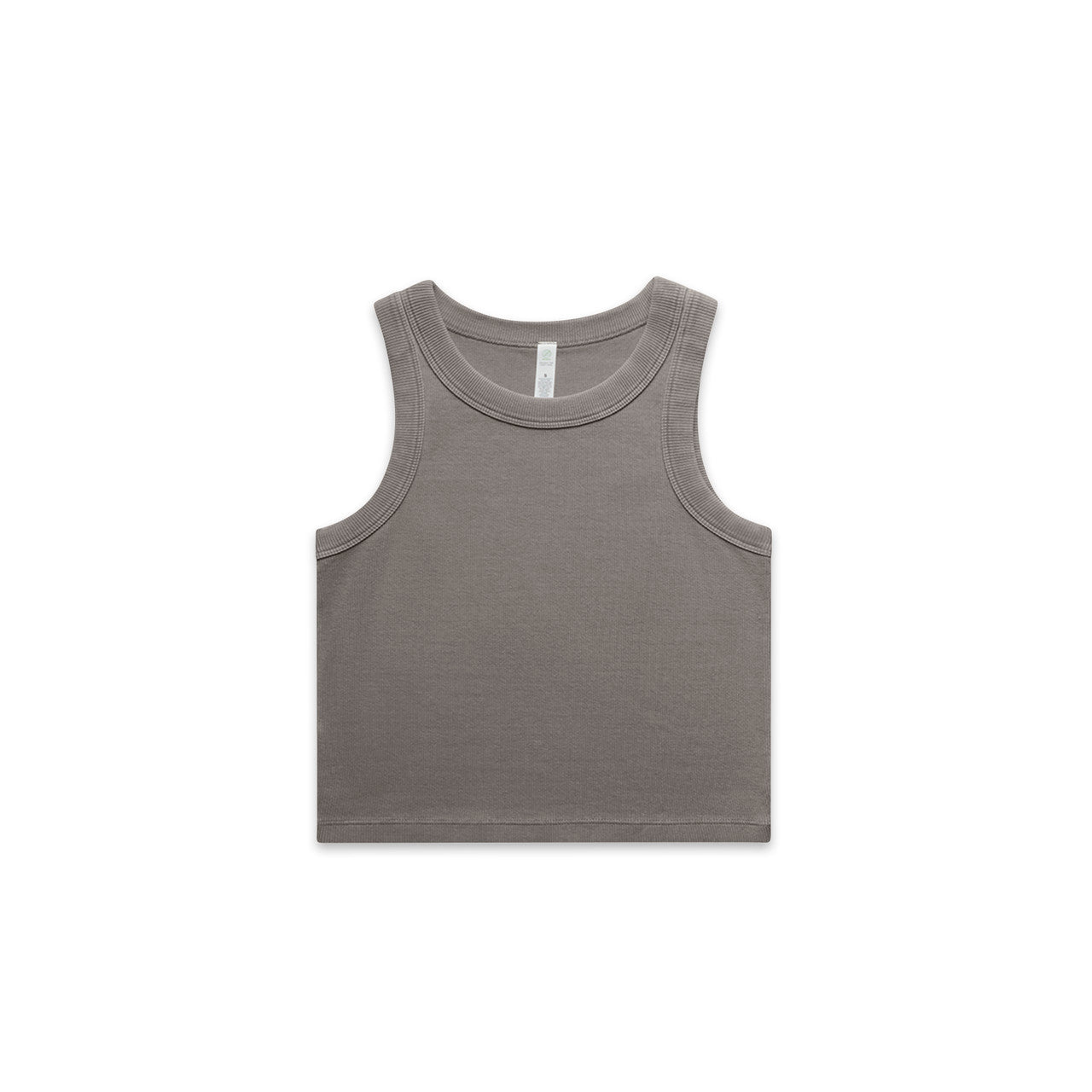 4035 Faded Organic Crop Tank in Faded Grey