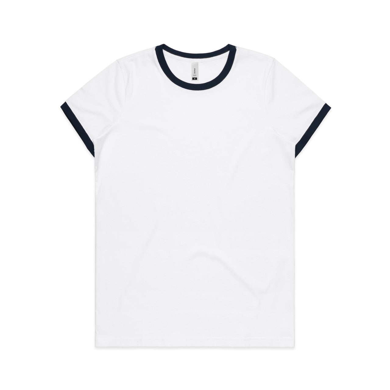 4053 Wos Ringer Tee in White/Navy