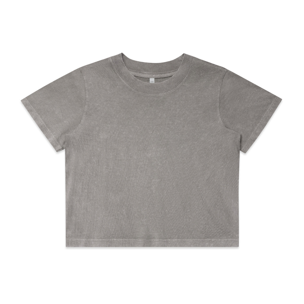 4086 Wos Stone Wash Heavy Crop in Grey Stone