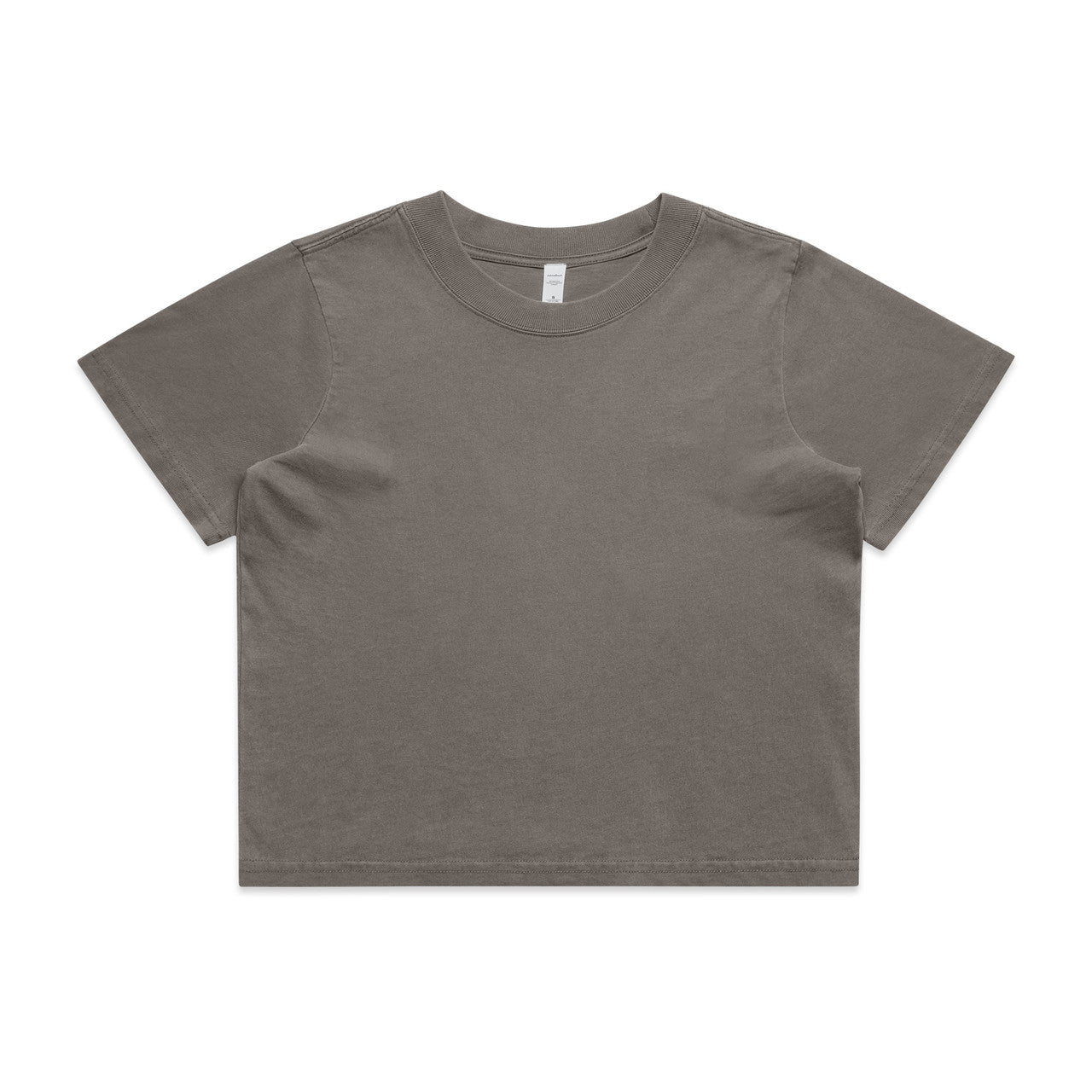 4089 Wos Heavy Faded Crop Tee in Faded Grey
