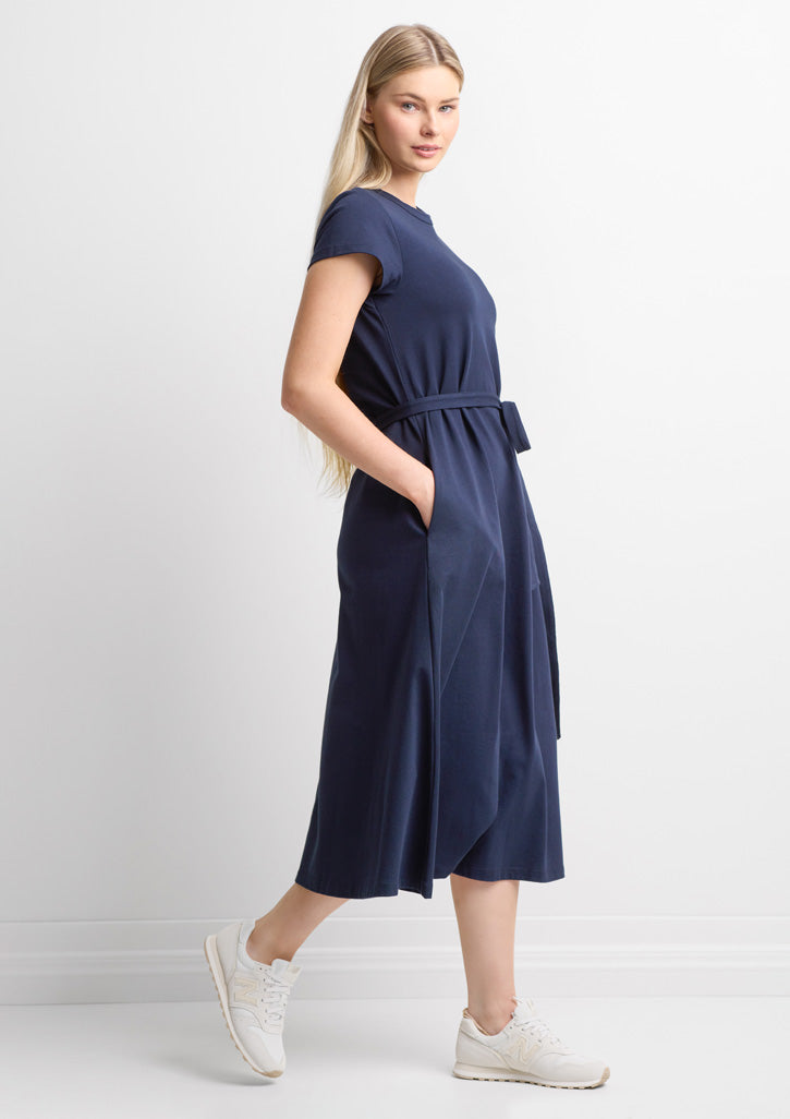 Biz Collection Womens Grace T-Shirt Midi Dress - Navy