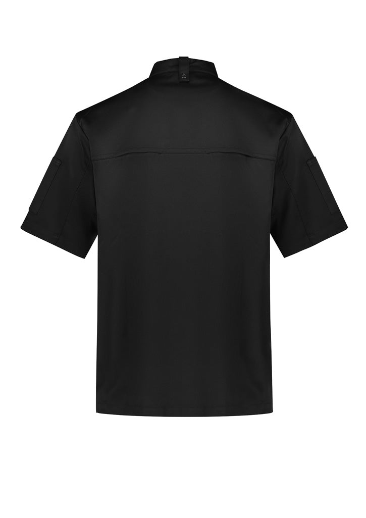 Biz Collection Mens Zest Short Sleeve Chef Jacket - Black