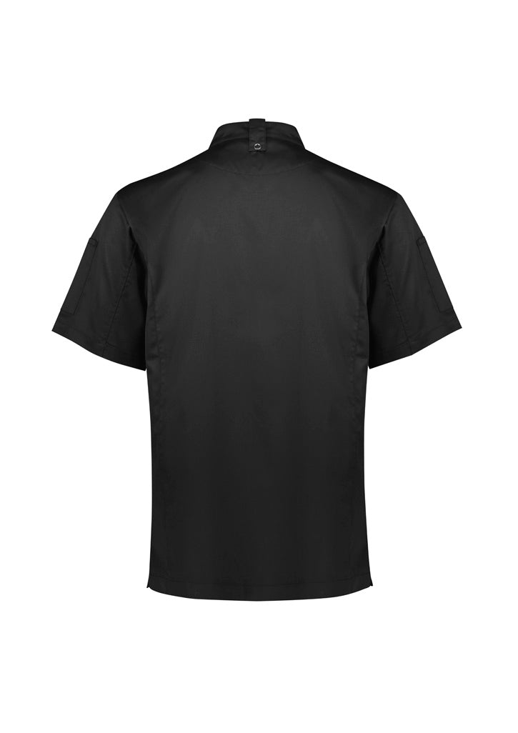 Biz Collection Mens Alfresco Short Sleeve Chef Jacket - Black