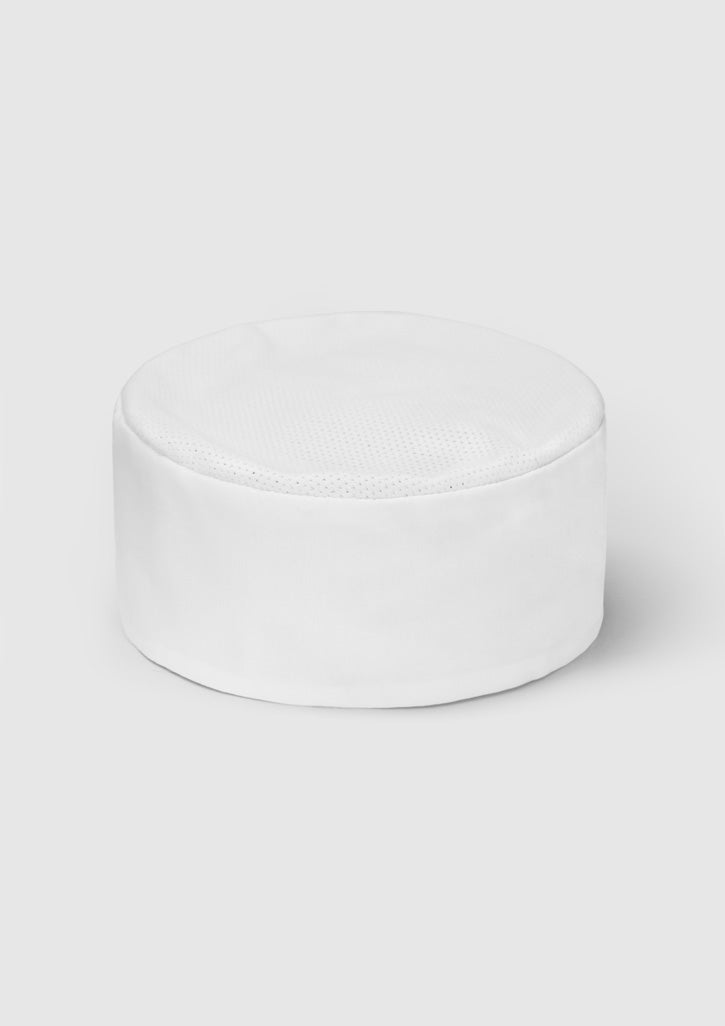 Biz Collection Mesh Flat Top Hat - White