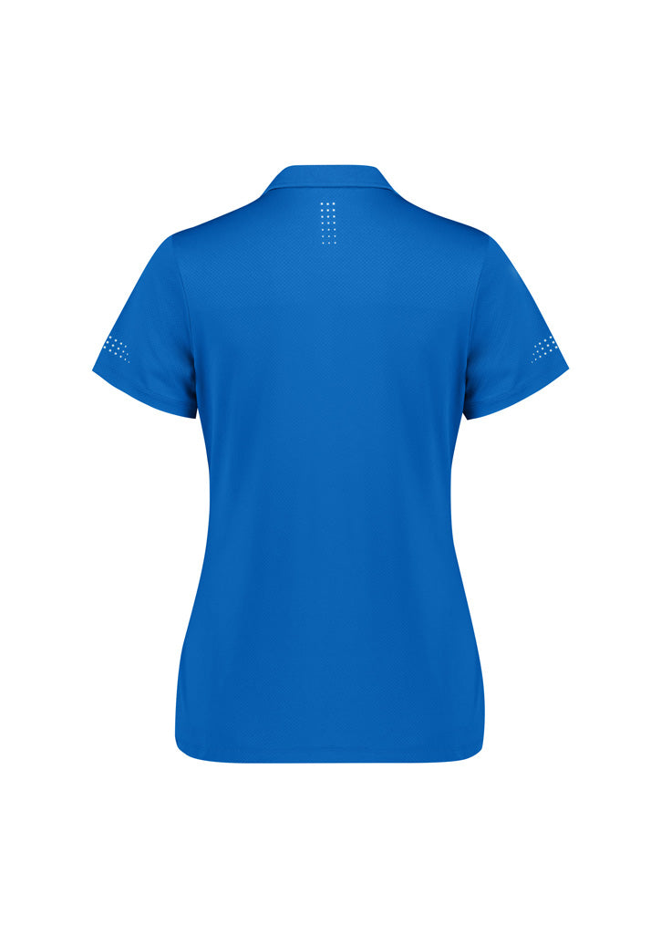 Biz Collection Womens Balance Short Sleeve Polo - Royal/White