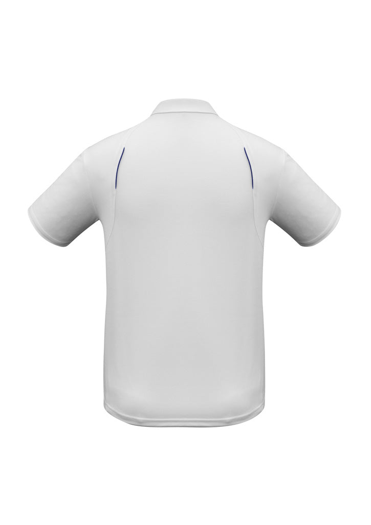 Biz Collection Mens United Short Sleeve Polo - White/Navy