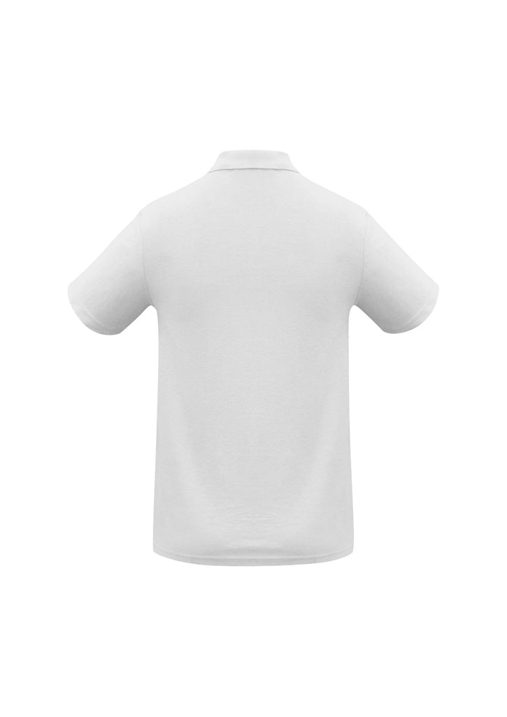 Biz Collection Mens Crew Short Sleeve Polo - White