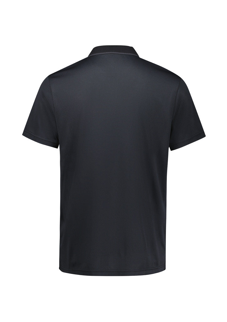 Biz Collection Mens Echo Short Sleeve Polo - Black Graphite