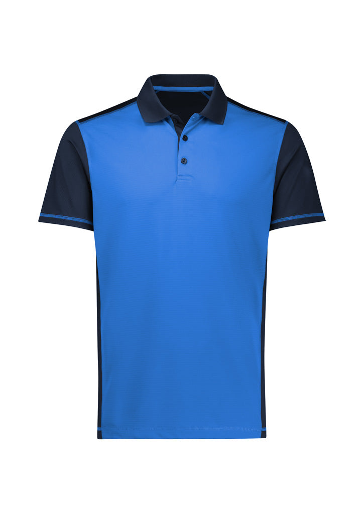 Biz Collection Mens Dart Short Sleeve Polo - Navy/Royal