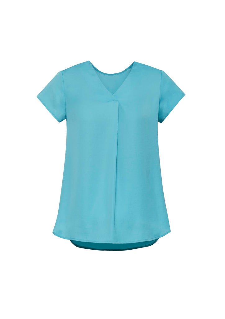 Womens Kayla V-Neck Pleat Blouse RB967LS