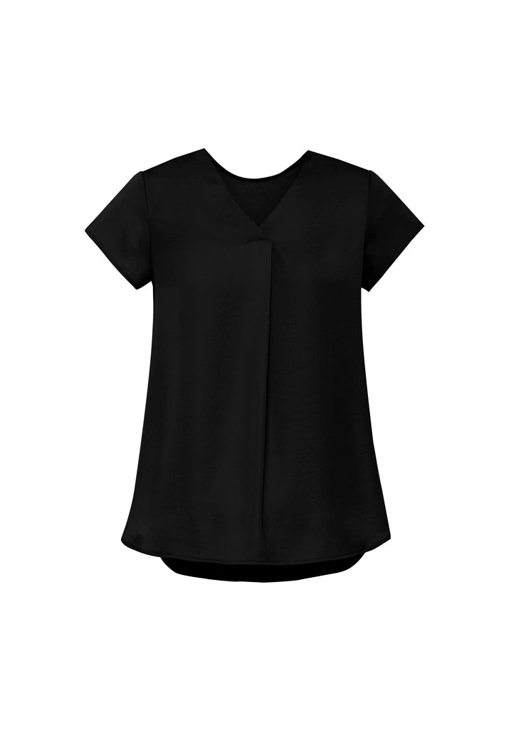 Womens Kayla V-Neck Pleat Blouse RB967LS