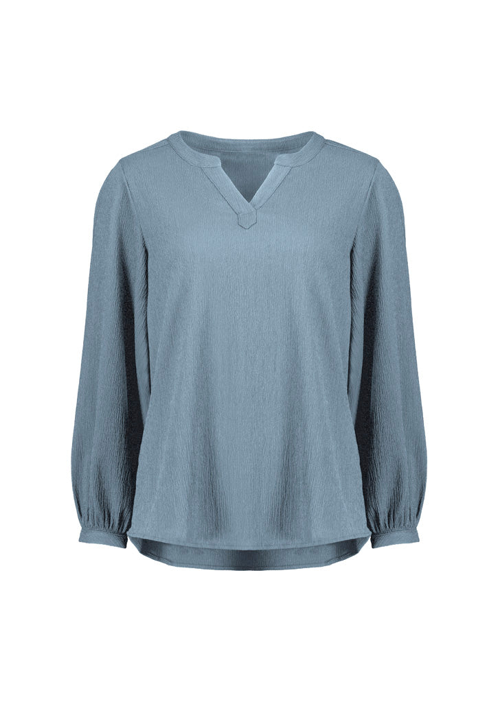 Womens Ruche Long Sleeve Blouse RU568LL