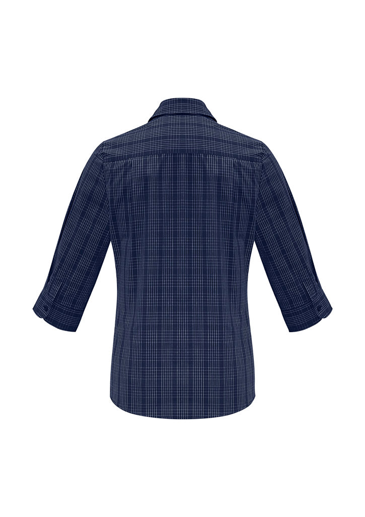 Biz Collection Womens Harper 3/4 Sleeve Shirt - Ink/Silver