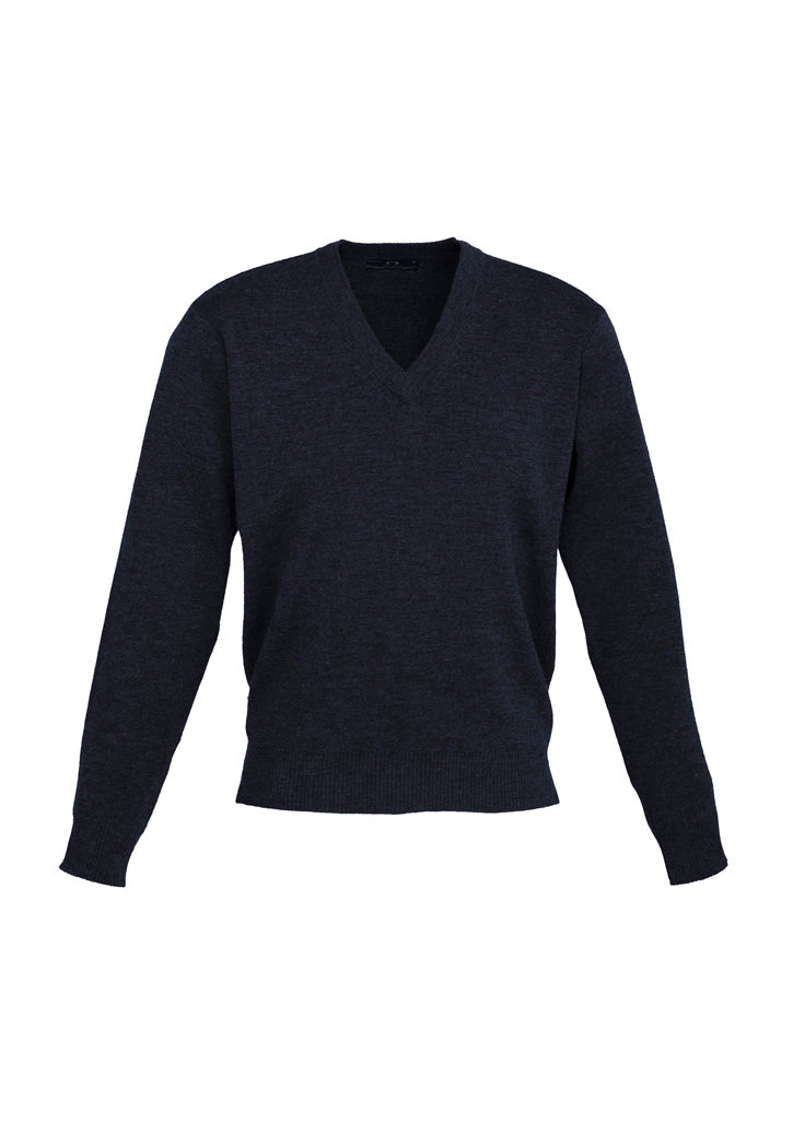 Biz Collection Mens Woolmix Knit Pullover - Navy