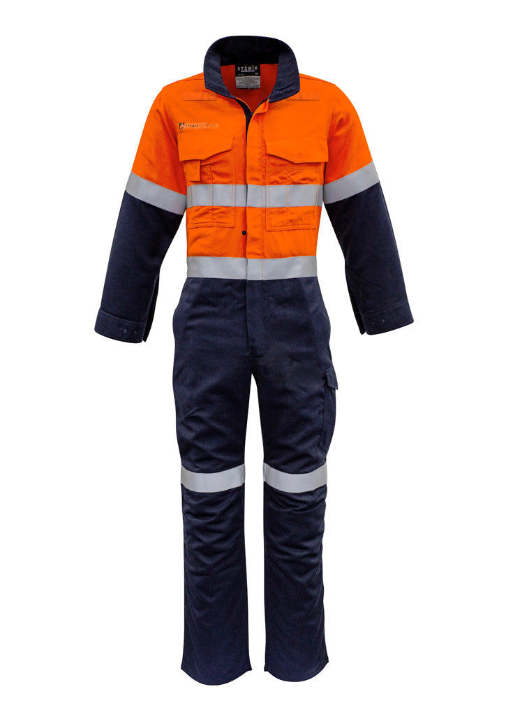 Mens Orange Flame Overall - Hoop Taped ZC525