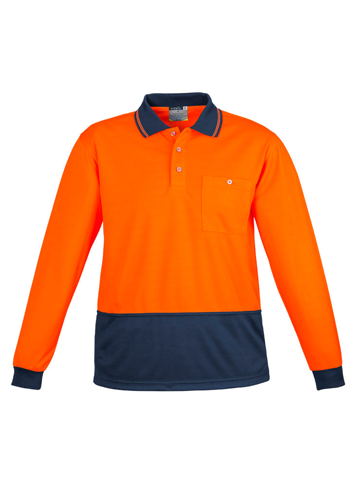Unisex Hi Vis Basic Long Sleeve Polo