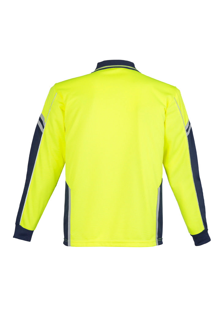 Mens Hi Vis Squad Long Sleeve Polo ZH238