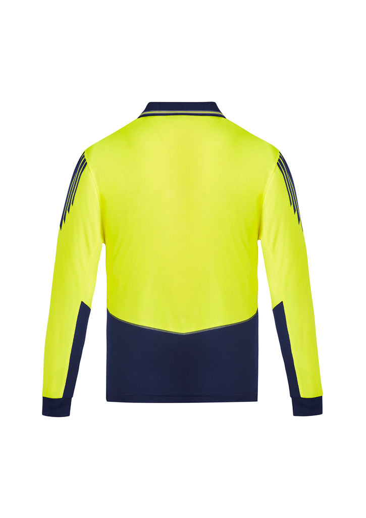 Mens Hi Vis Flux Long Sleeve Polo ZH310