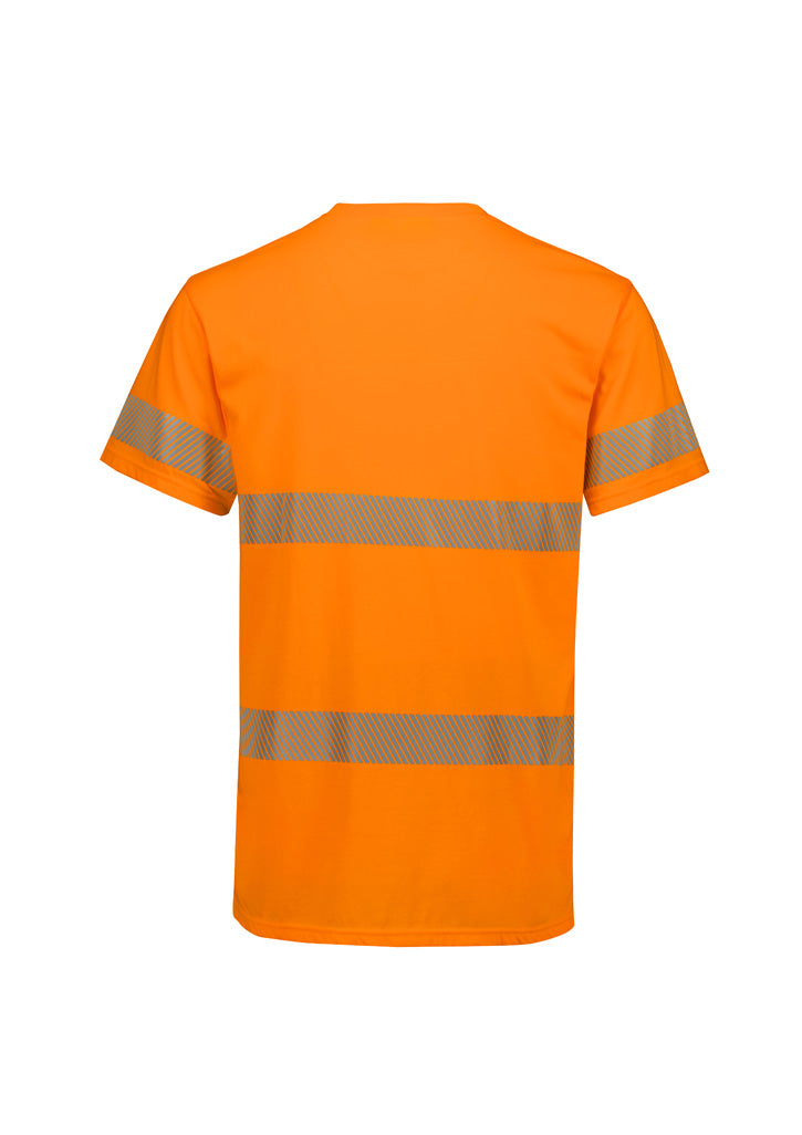 Mens Hi Vis Segmented Tape Cotton Tee Shirt ZH510