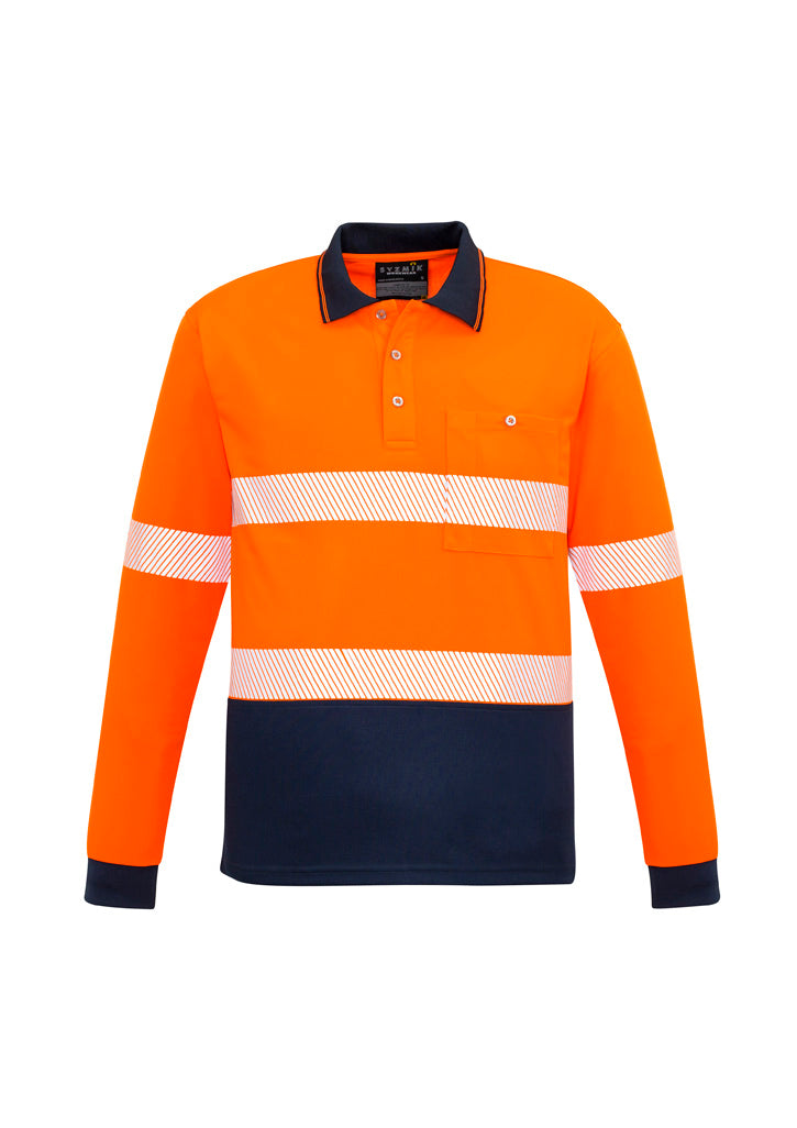 Unisex Hi Vis Segmented Tape Long Sleeve Polo ZH530