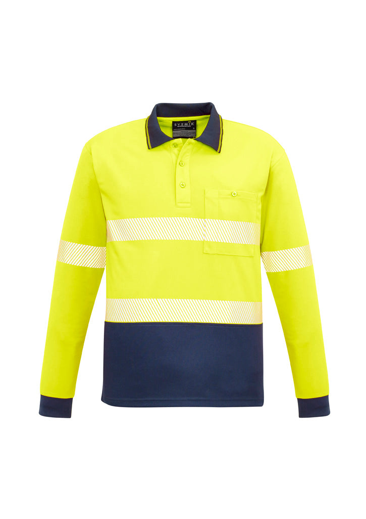 Unisex Hi Vis Segmented Tape Long Sleeve Polo ZH530