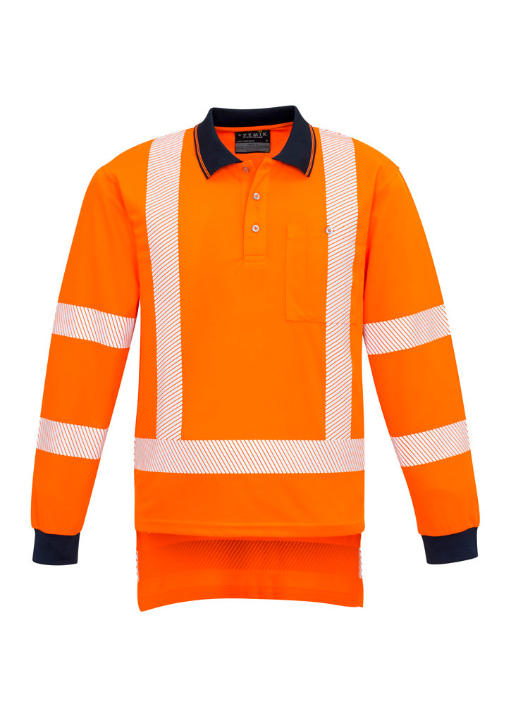 Mens TTMC-W23 Segmented Tape Long Sleeve Polo ZH540
