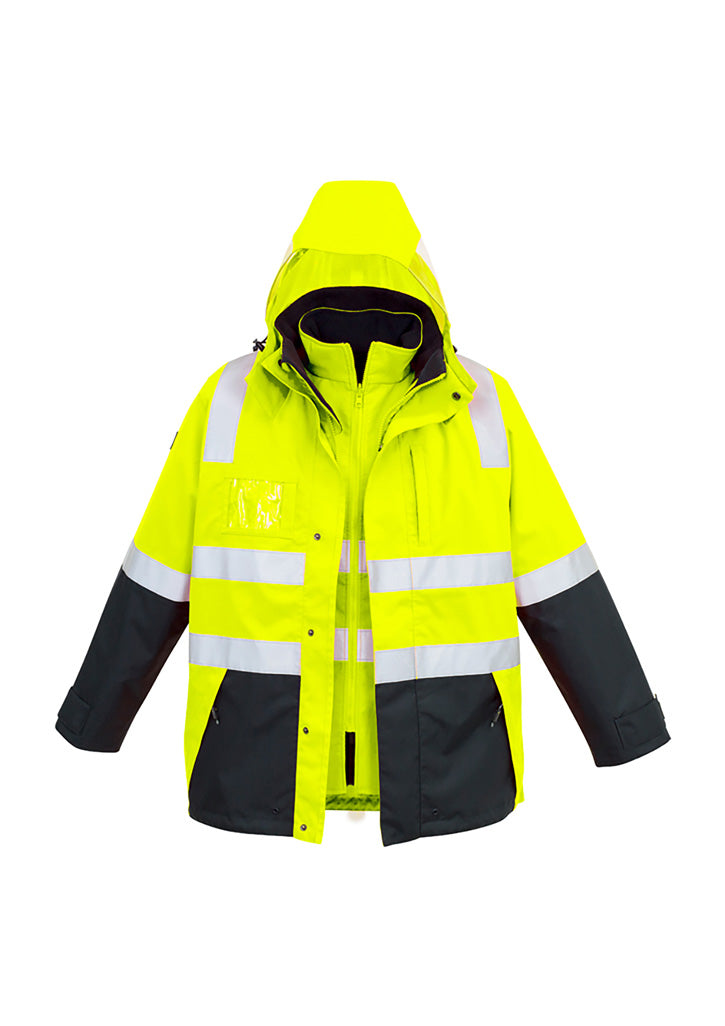 Mens Hi Vis 4 In 1 Waterproof Jacket ZJ532