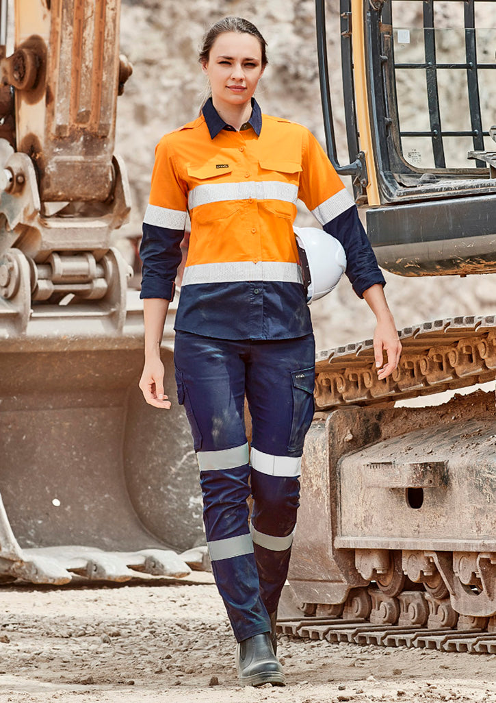 Syzmik Womens Essential Stretch Taped Cargo Pant - Navy