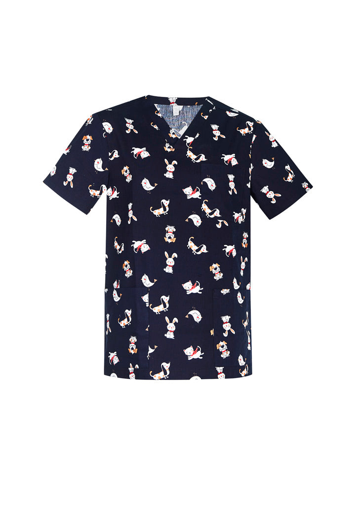 Womens Printed Best Friends Scrub Top CST147LS