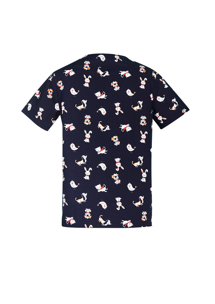 Womens Printed Best Friends Scrub Top CST147LS