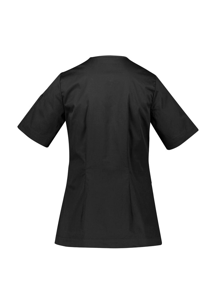 Womens Zip Up Front Crossover Scrub Top