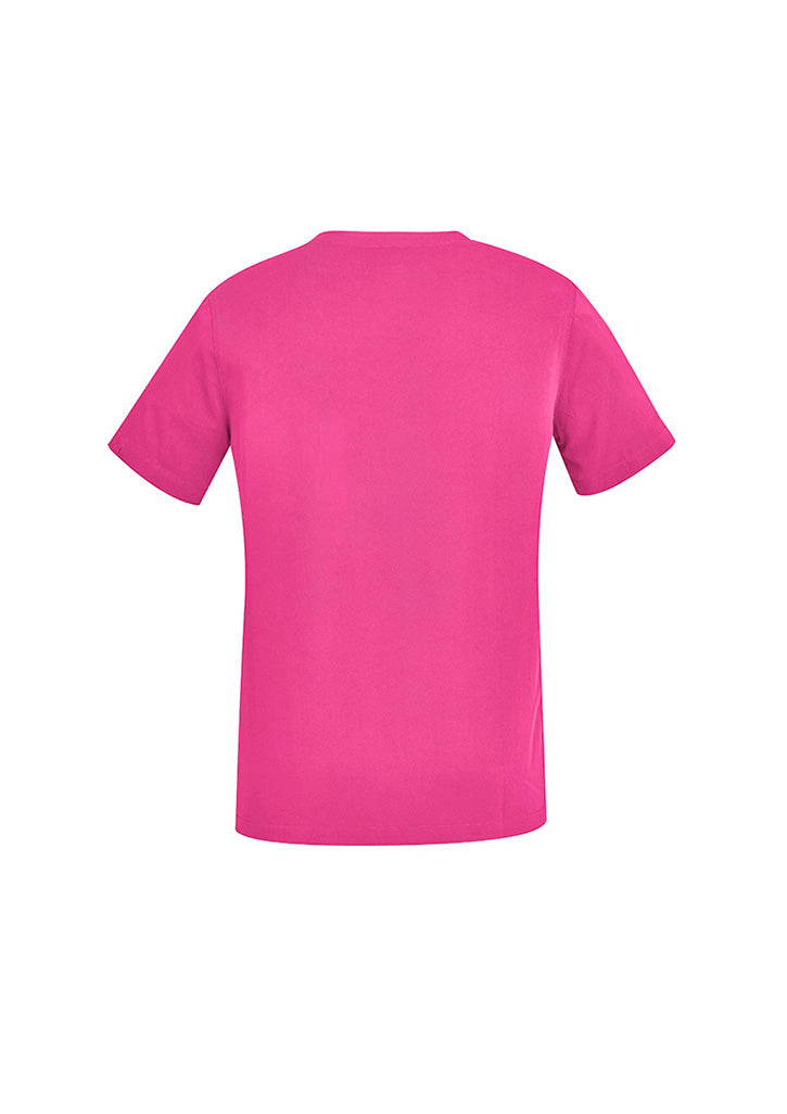 Unisex Pink V-neck Scrub Top