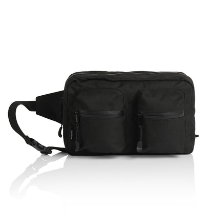 1025 Recycled Double Waist Bag in Black
