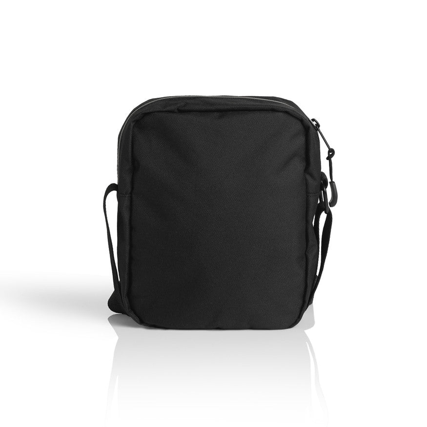Rear view of 1026 Recycled Transit Bag in Black