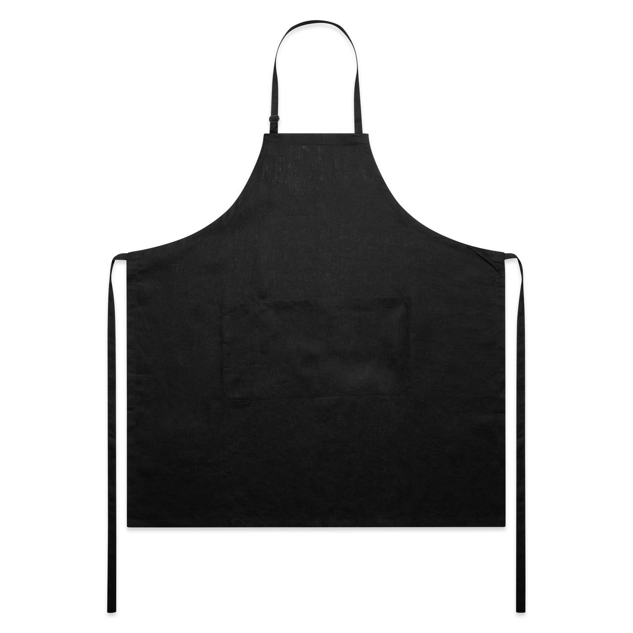 1086 Linen Apron in Black