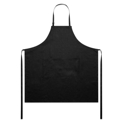 1086 Linen Apron in Black