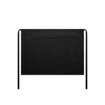 1087 Linen Half Apron in Black