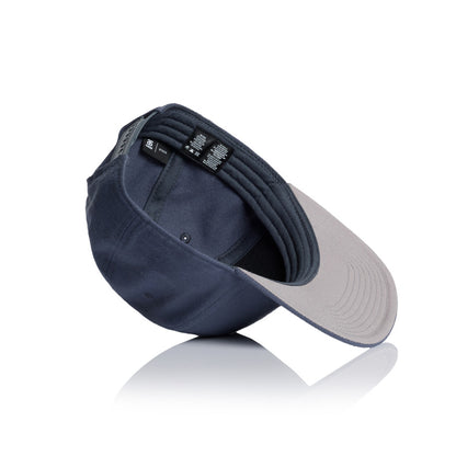 Navy and gray cap on a white background