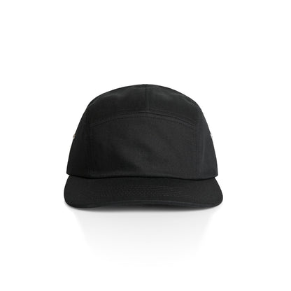 1103 Finn Five Panel Cap in Black