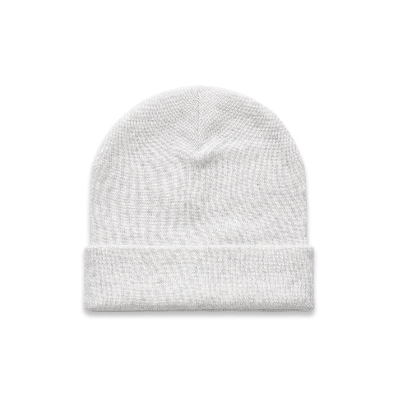 1107 Cuff Beanie in White Marle